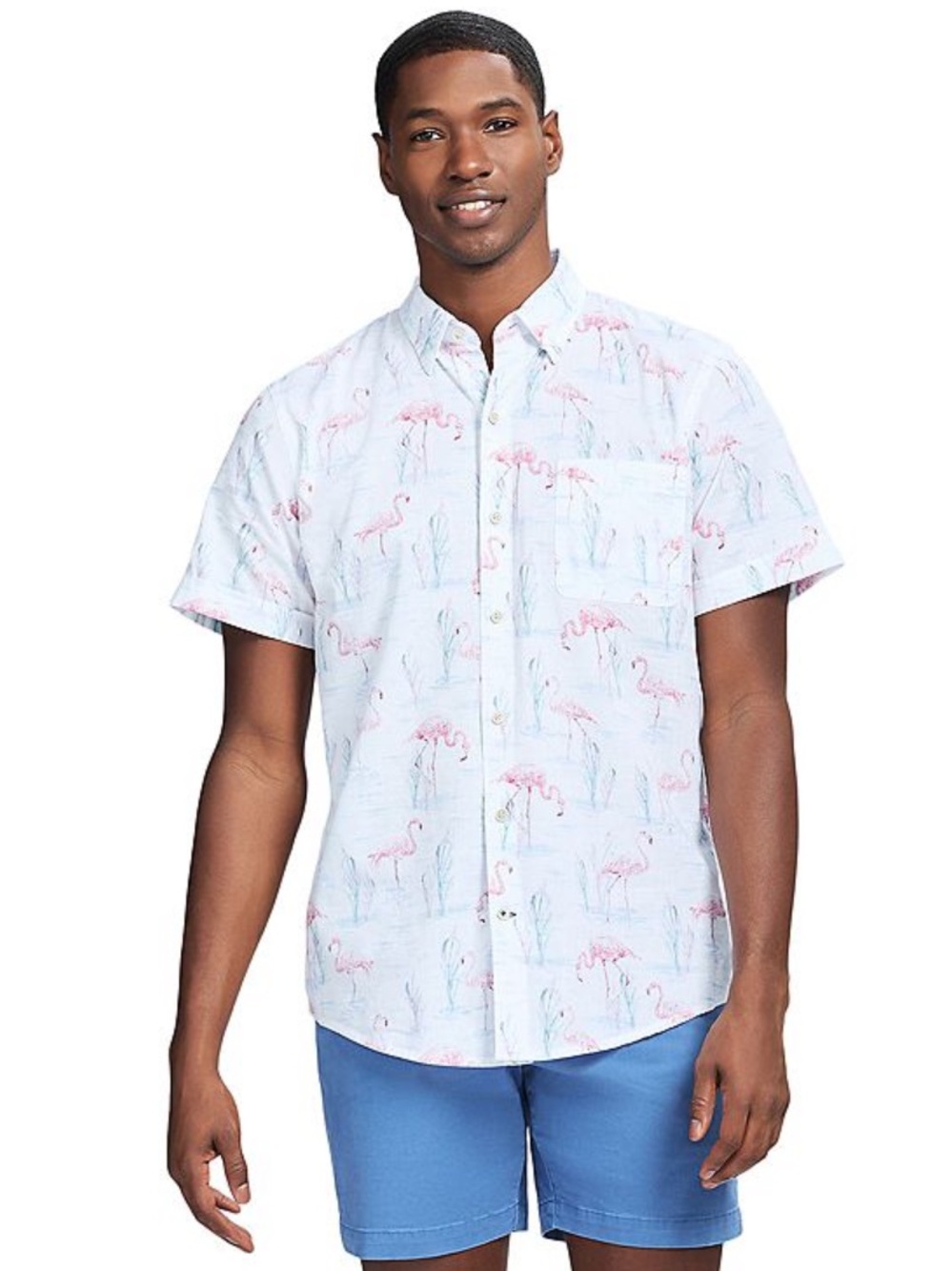 Izod Flamingo button down shirt